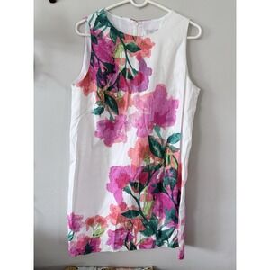 London Times Sleeveless Floral Sheath Dress Size 18 Derby Wedding Spring Summer
